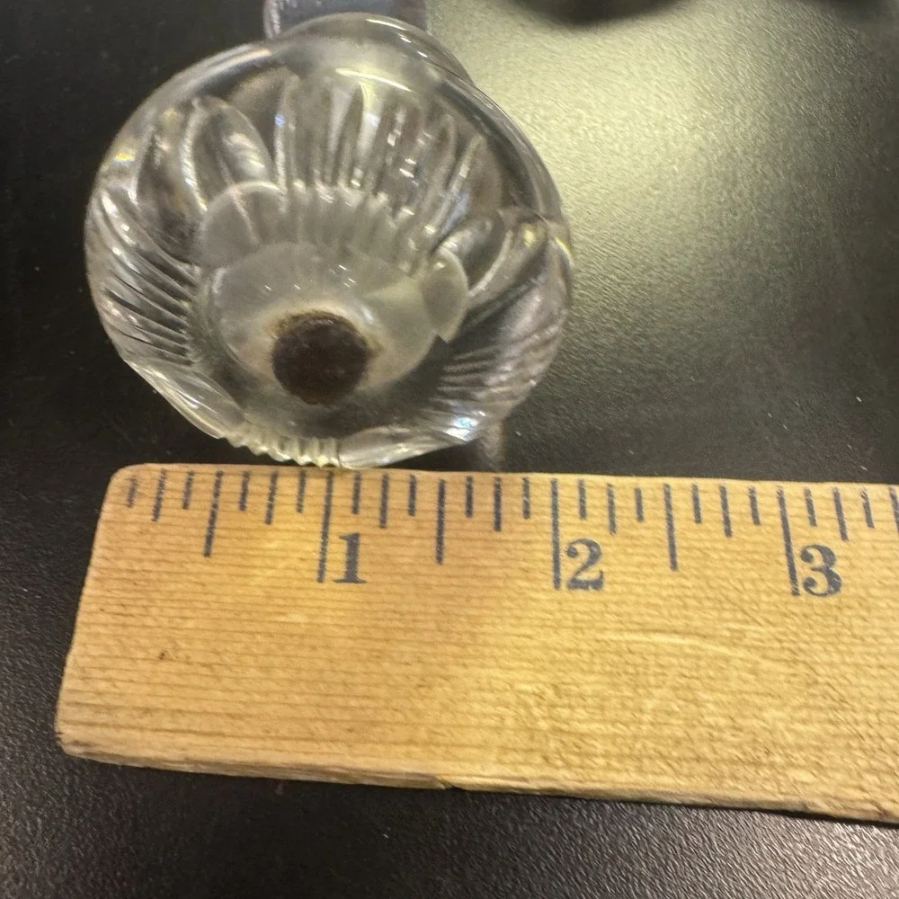 Vintage 2 Inch Round Glass Dresser Drawer Knobs ‎ 1.5